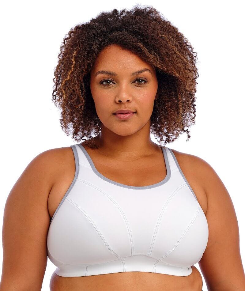 Goddess Sport Soft Cup Sports Bra - White Bras 