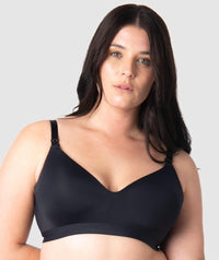 Hotmilk Infinite T-Shirt Wirefree Nursing Bra - Black Bras 