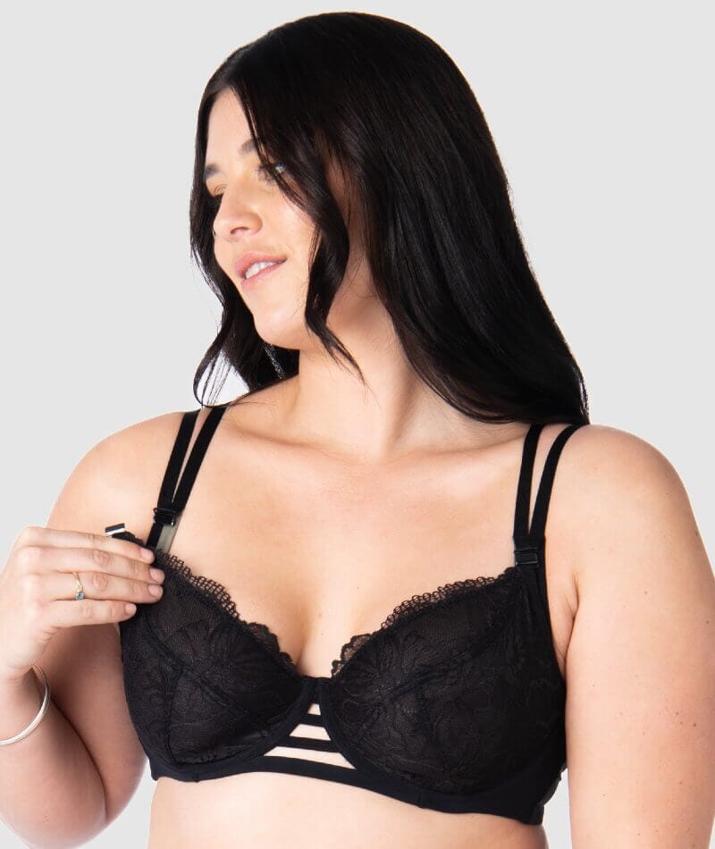 Hotmilk True Luxe Flexi-wire Nursing Bra - Black Bras 