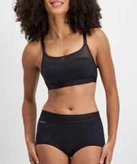 Jockey No Panty Line Promise Sheer Tops Full Brief - Black Knickers 