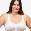 Leading Lady Marlene Wire-free Front Close Comfort Bra - White