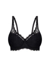 Triumph Essential Lace Underwire Half-Cup Padded Balconette Bra - Black Bras 