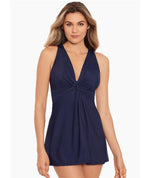 Miraclesuit Swim Must Have Marais Short Shaping DD Cup Swim Dress - Midnight Swimwear 