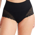 Nancy Ganz Bamboo & Lace Waisted Brief - Black