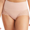 Nancy Ganz Bamboo & Lace Waisted Brief - Mahogany