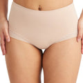 Nancy Ganz Revive Lace Waisted Brief - Warm Taupe