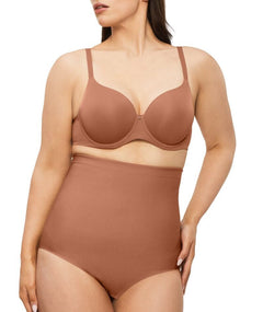 Nancy Ganz X-Factor High Waisted Brief - Cocoa - Curvy