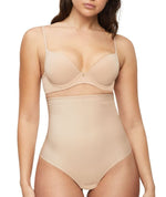 Nancy Ganz X-Factor High Waisted Thong - Warm Taupe Shapewear 