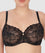 Natori Statement Supportive Full Figure Underwired Lace Bra - Black/Cafe Bras 