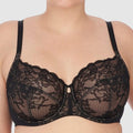 Natori Statement Supportive Full Figure Underwired Lace Bra - Black/Cafe