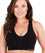 Sonsee High Back Comfort Wire-Free Bra - Black Bras 