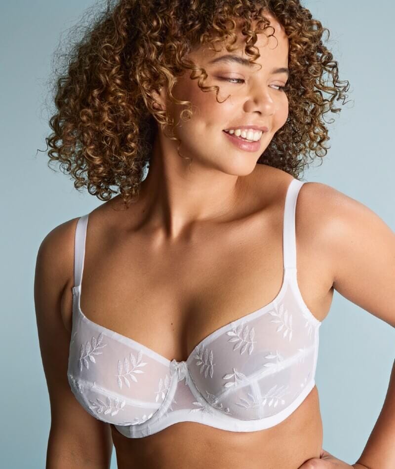 Panache Tango Underwired Balconnet Bra - White Bras 