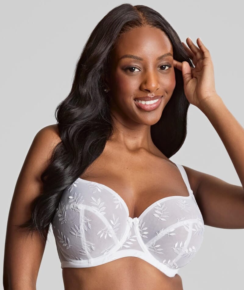 Panache Tango Underwired Balconnet Bra - White Bras 