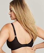 Panache Alexis Low Front Underwire Balconette Bra - Black Bras 