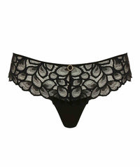 Panache Allure Thong- Black/Latte Knickers 