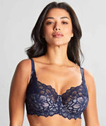 Panache Allure Underwired Full Cup Bra - Navy Bras 