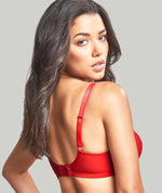 Panache Ana High Apex Padded Plunge Bra - Salsa Red Bras 