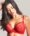 Panache Ana Non Padded Underwired Plunge Bra - Salsa Red Bras 