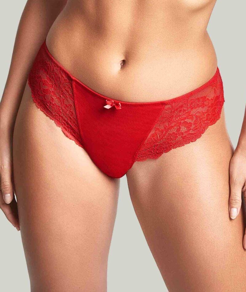 Panache Ana Thong - Salsa Red Knickers 