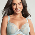 Panache Ana Underwired Plunge Bra - Blue/Ash Rose