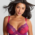 Panache Ana Underwired Plunge Bra - Orchid / Indigo