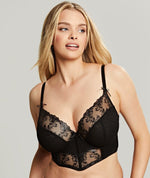 Panache Camille Longline Underwire Plunge Bra - Black Bras 