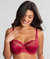 Panache Clara Full Cup Underwired Bra - Orchid / Red Bras 