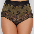 Panache Clara High Waist Brief - Olive/Black