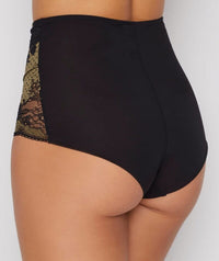 Panache Clara High Waist Brief - Olive/Black Knickers 