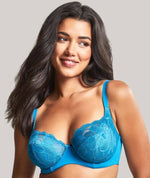 Panache Rocha Low Front Balconnet Bra - Peacock Blue Bras 