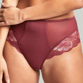 Panache Sabrina High Waist Brazilian Brief - Red Rose