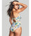 Panache Swimwear Botanical Padded Bandeau One Piece Swimsuit - Floral Swim 