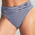 Panache Swimwear Gingham Midi Pant - Navy Gingham