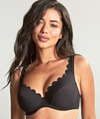 Panache Swimwear Spirit Lauren Plunge Bikini Top - Black Swim 