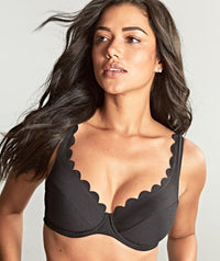 Panache Swimwear Spirit Lauren Plunge Bikini Top - Black Swim 