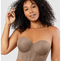 Parfait Elissa Seamless Underwire Padded Longline Strapless Bra - Mid Nude