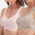 Playtex Comfort Revolution Contour Dot Wire-free 2 Pack Bra - Evening Blush/Gentle Peach