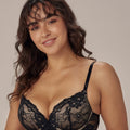 Pleasure State My Fit Lace Plunge Bra - Black