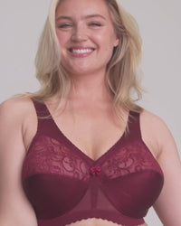 Glamorise Magiclift Original Wire-Free Support Bra - Burgundy