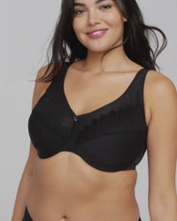 Glamorise WonderWire Minimizer Bra - Black