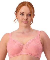 Triumph Lacy Minimizer 2 Pack Bra - Toasted Almond\Cherry Rose Bras 