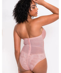 Scantilly Classique Plunge Padded Strapless Bodysuit - Powdery Pink Bodysuits & Basques 