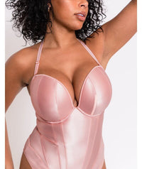 Scantilly Classique Plunge Padded Strapless Bodysuit - Powdery Pink Bodysuits & Basques 