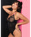 Scantilly Elementary Plunge Bodysuit - Black/Pink Bodysuits & Basques 