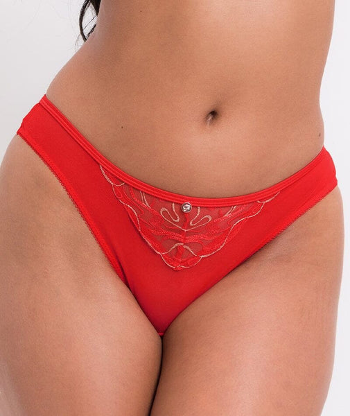 Midnight Affair Embroidery Brazilian Panty