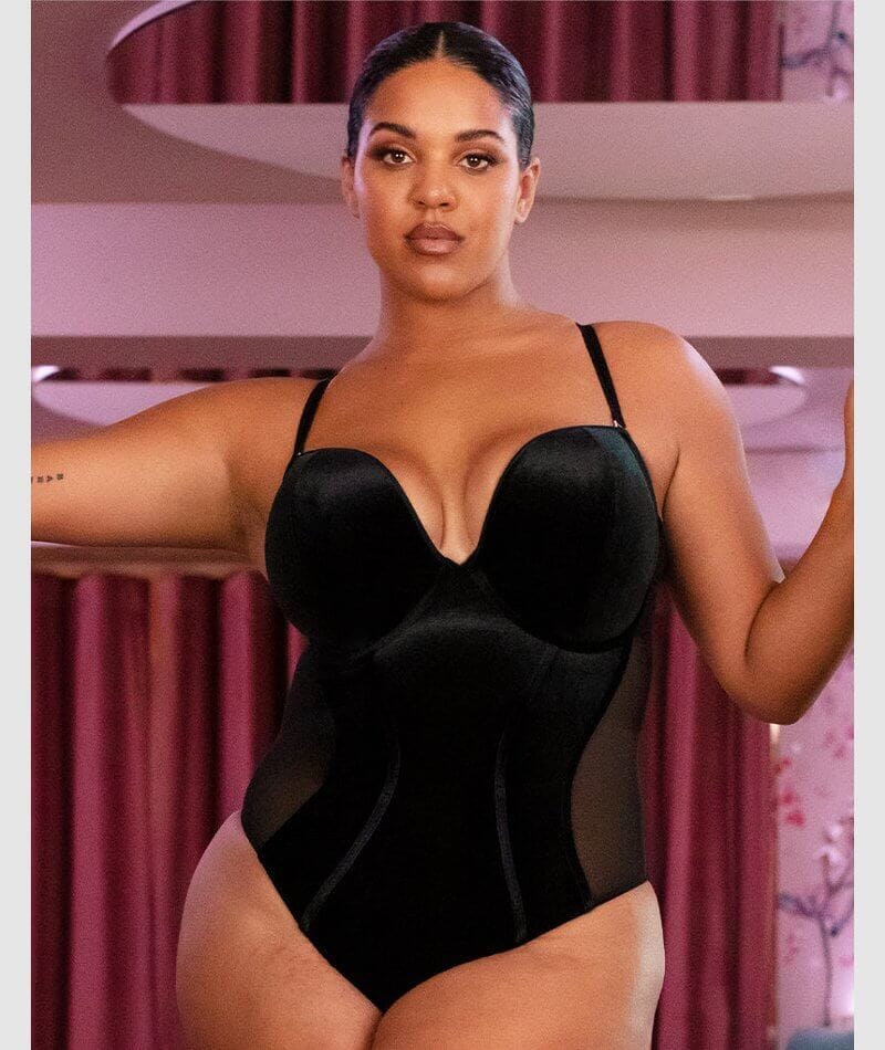 Naomi and Nicole Shape Your Curves Low Back Bodysuit from  