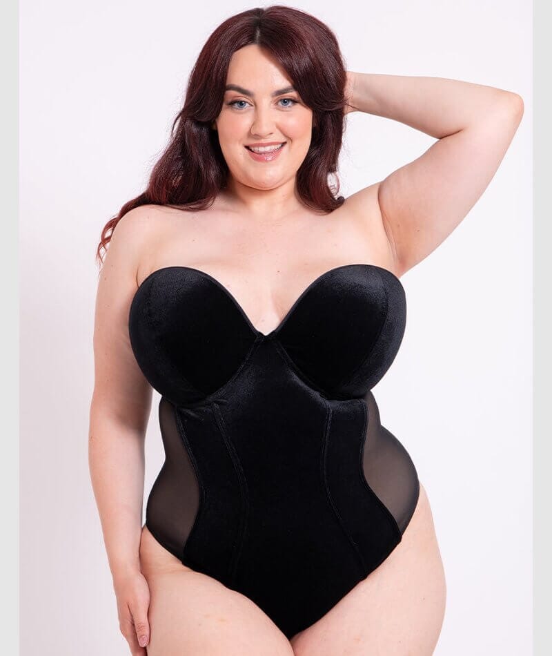 Scantilly Icon Plunge Strapless Padded Body Black - 30F