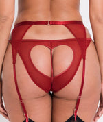 Scantilly Key to My Heart Suspender Belt - Rouge Knickers 