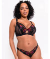 Scantilly Mesmerise Plunge Bra - Black Multi Bras 