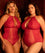 Scantilly Opulence Stretch Lace Bodysuit - Ruby Red Bodysuits & Basques 